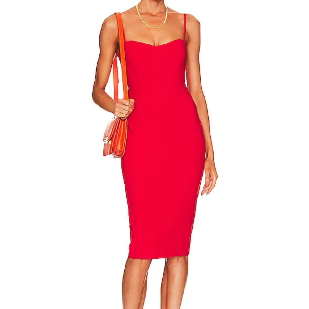 Nookie Allure Midi Dress in Cherry
